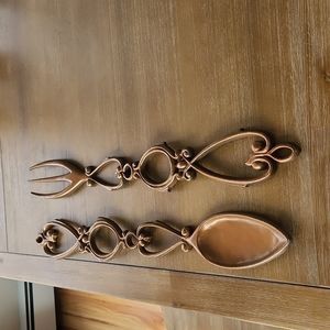 SEXTON  VINTAGE  METAL FORK & SPOON.  MADE IN THE USA.